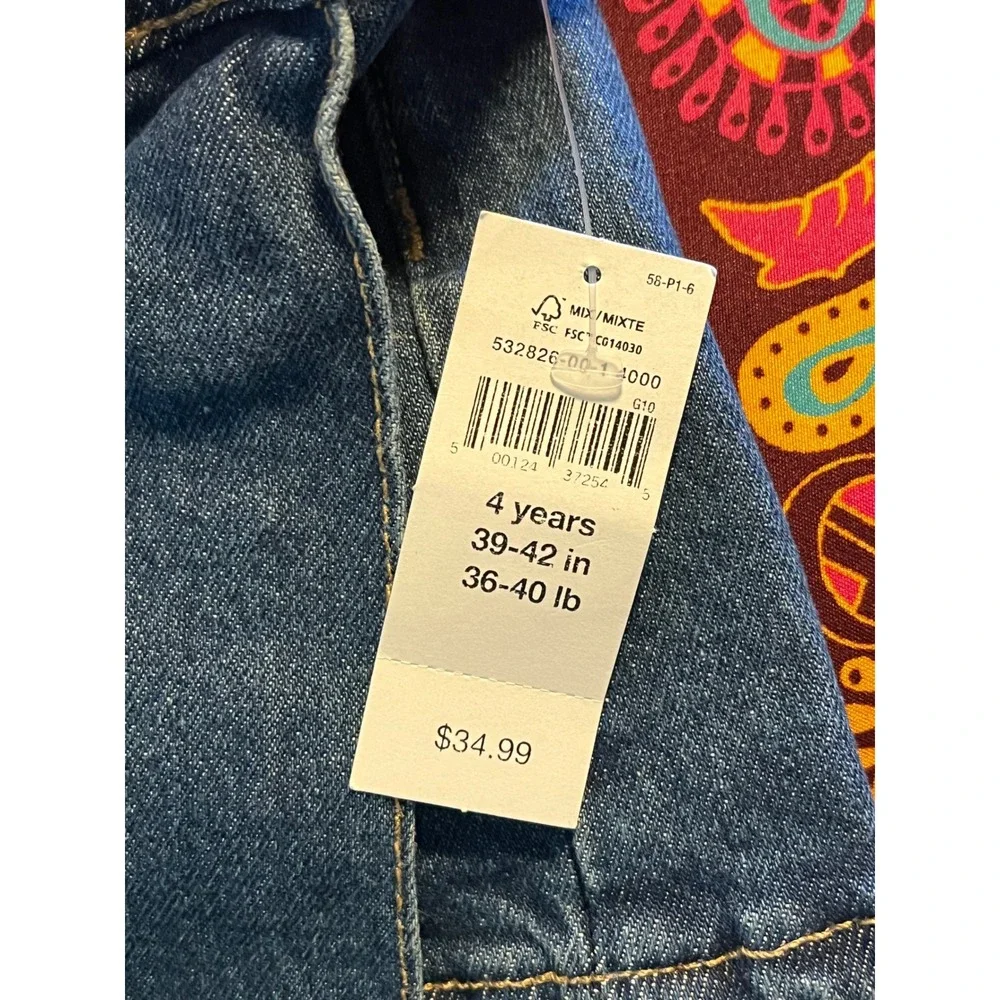 Gap Kids Girls Denim Pleated Skort Medium Wash Blue Size 4 Years NWT 532826-00-1